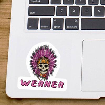 Sticker Werner Frauen Totenkopf Laptop Image