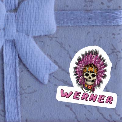 Sticker Werner Frauen Totenkopf Notebook Image