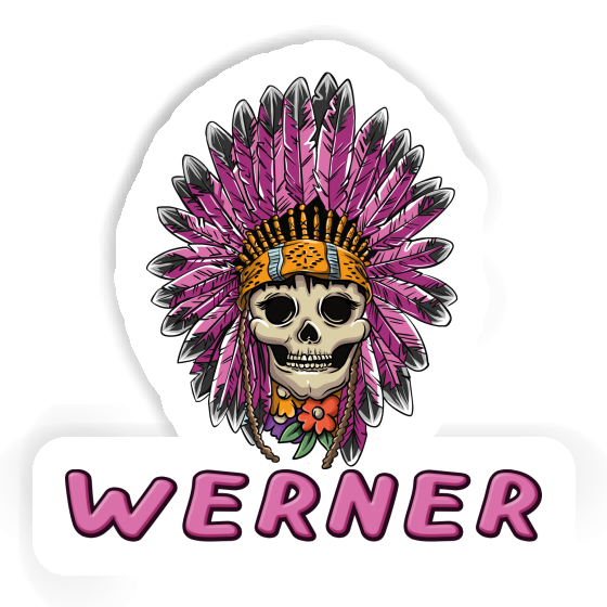 Werner Sticker Ladys Skull Laptop Image