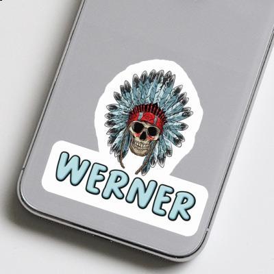 Autocollant Tête de mort Werner Laptop Image