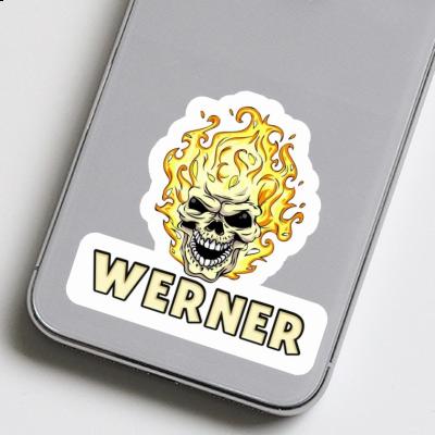 Werner Autocollant Tête de mort Laptop Image