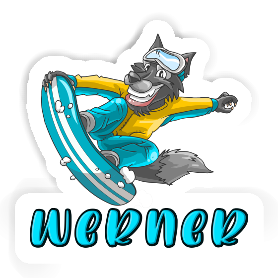 Aufkleber Werner Snowboarder Gift package Image