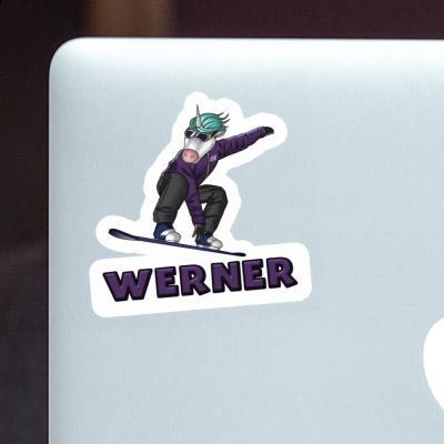 Sticker Werner Snowboarderin Image