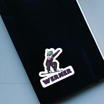 Sticker Werner Snowboarderin Gift package Image