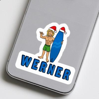 Autocollant Werner Surfeur de Noël Image