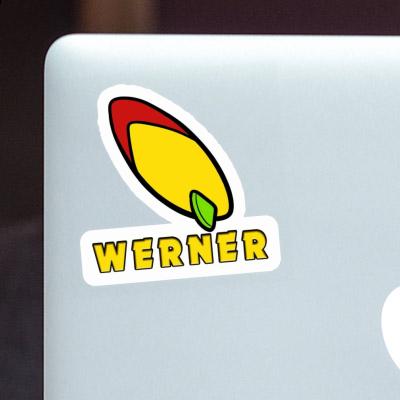 Werner Sticker Surfboard Notebook Image