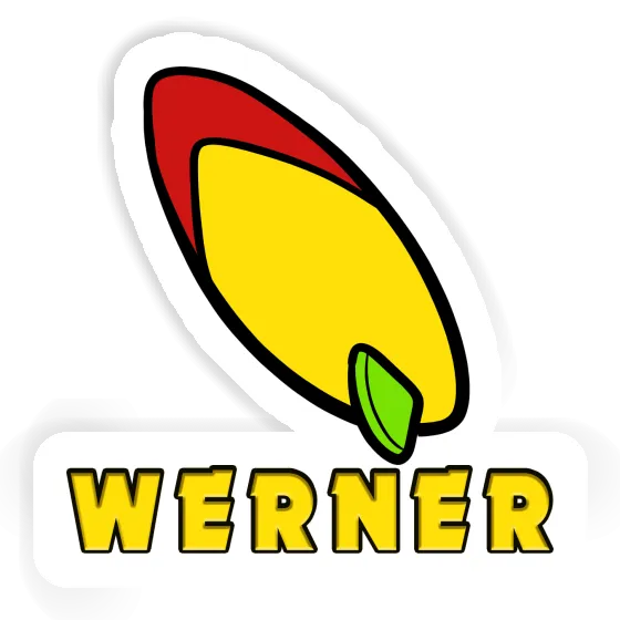 Werner Sticker Surfboard Laptop Image