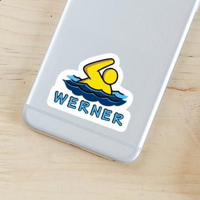 Sticker Swimmer Werner Notebook Image