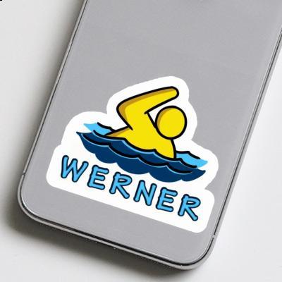 Sticker Swimmer Werner Notebook Image