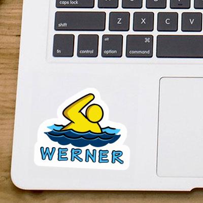 Schwimmer Sticker Werner Laptop Image