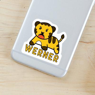 Werner Sticker Baby Tiger Laptop Image