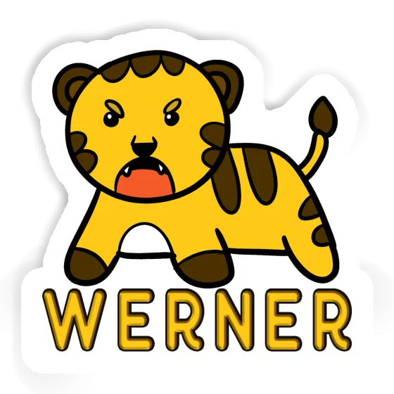 Werner Sticker Baby Tiger Notebook Image