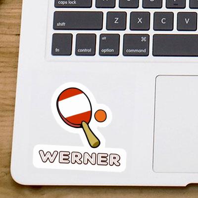 Sticker Table Tennis Paddle Werner Notebook Image