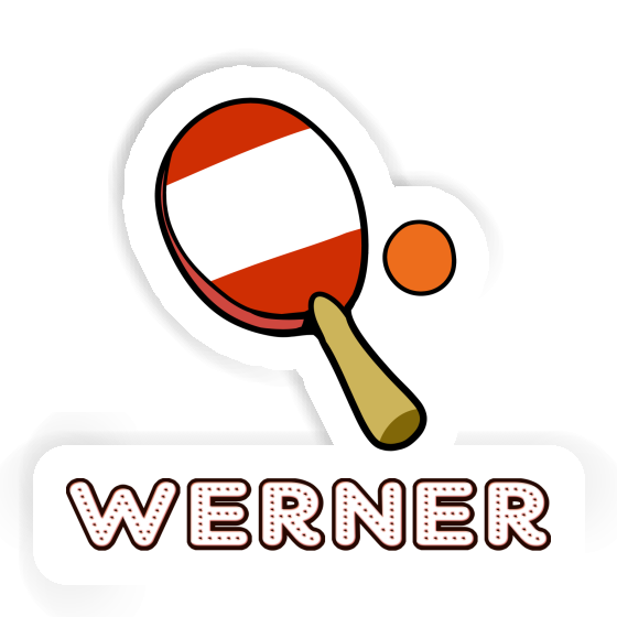 Tischtennisschläger Sticker Werner Notebook Image
