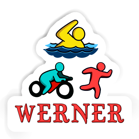 Werner Sticker Triathlet Notebook Image