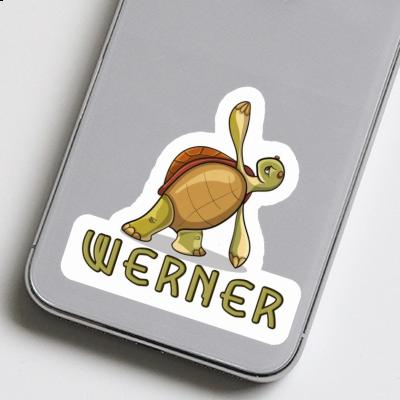 Sticker Werner Yoga-Schildkröte Notebook Image
