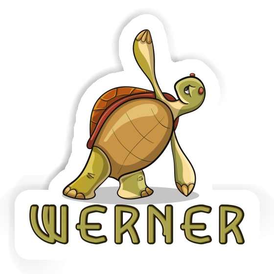 Sticker Werner Yoga-Schildkröte Laptop Image