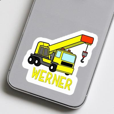 Sticker Vehicle Crane Werner Notebook Image