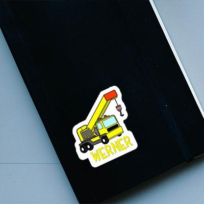Sticker Vehicle Crane Werner Laptop Image
