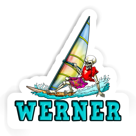 Sticker Werner Surfer Notebook Image