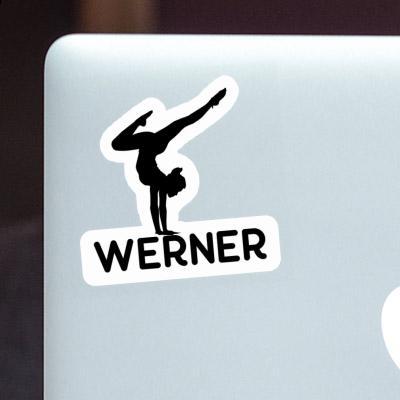 Autocollant Femme de yoga Werner Laptop Image