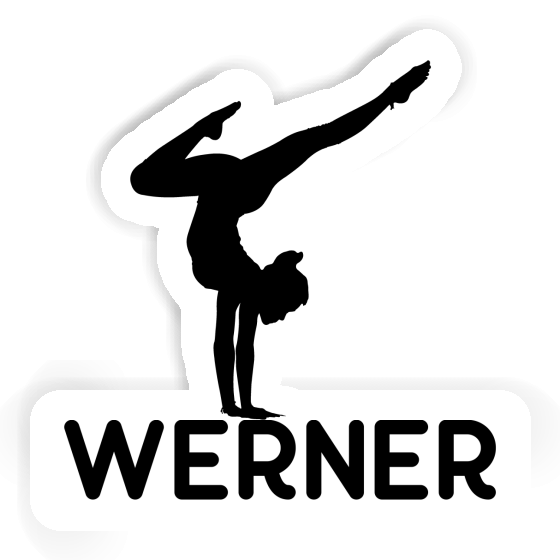 Yoga Woman Sticker Werner Notebook Image