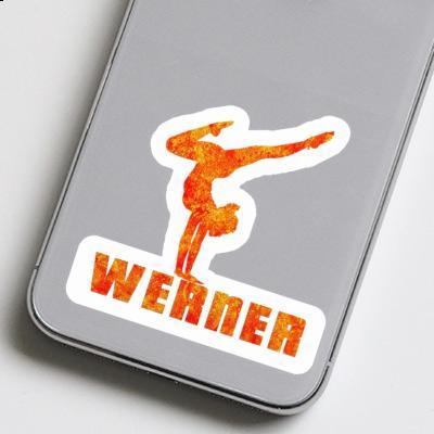 Sticker Yoga-Frau Werner Notebook Image