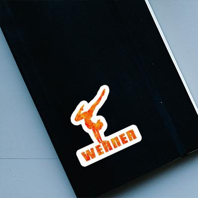 Werner Sticker Yoga Woman Laptop Image