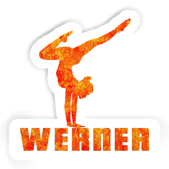 Werner Autocollant Femme de yoga Laptop Image