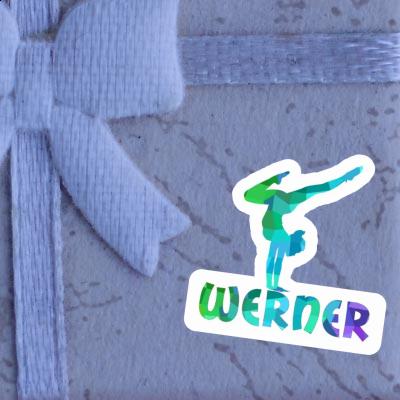 Femme de yoga Autocollant Werner Notebook Image