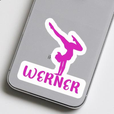 Yoga-Frau Sticker Werner Notebook Image