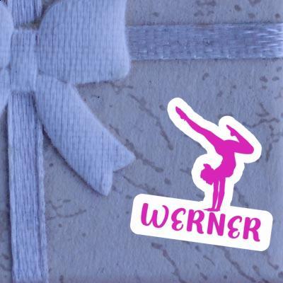 Yoga-Frau Sticker Werner Notebook Image