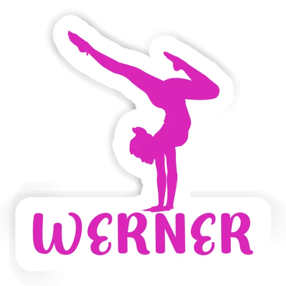 Yoga Woman Sticker Werner Notebook Image