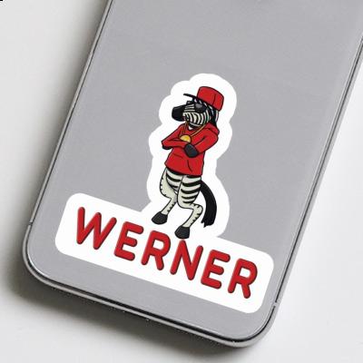Sticker Werner Zebra Laptop Image