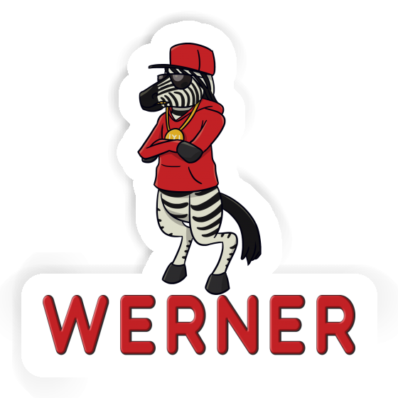 Zebra Autocollant Werner Image