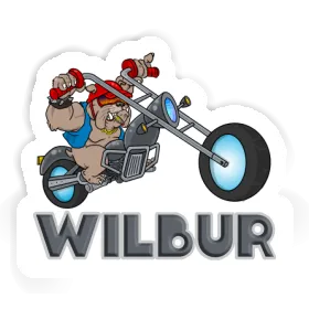 Motorbike Rider Sticker Wilbur Image