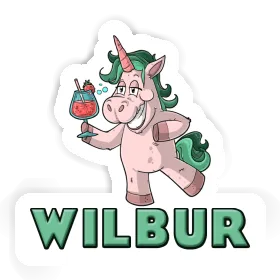Wilbur Autocollant Licorne festive Image
