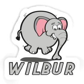 Jumping Elephant Sticker Wilbur Image