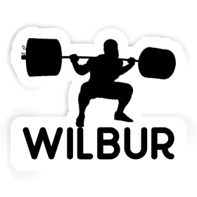 Wilbur Autocollant Haltérophilie Image