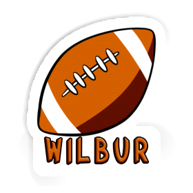 Rugby Ball Sticker Wilbur Image