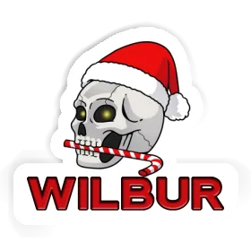 Sticker Christmas Skull Wilbur Image
