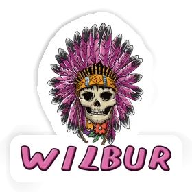 Wilbur Sticker Ladys Skull Image