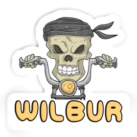 Wilbur Sticker Motorbike Rider Image
