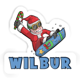Snowboarder Sticker Wilbur Image