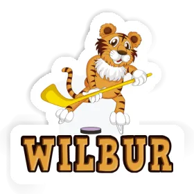 Sticker Wilbur Ice-Hockey Player Image