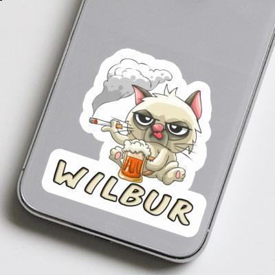 Aufkleber Rauchende Katze Wilbur Notebook Aufkleber Rauchende Katze Wilbur Gift package Image