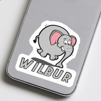 Jumping Elephant Sticker Wilbur Image