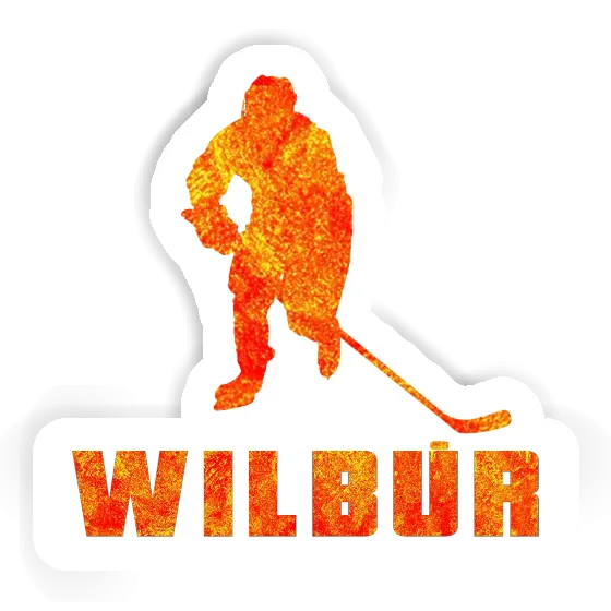 Hockey Player Sticker Wilbur Notebook Hockey Player Sticker Wilbur Notebook Image