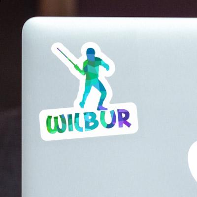 Escrimeur Autocollant Wilbur Laptop Escrimeur Autocollant Wilbur Laptop Image