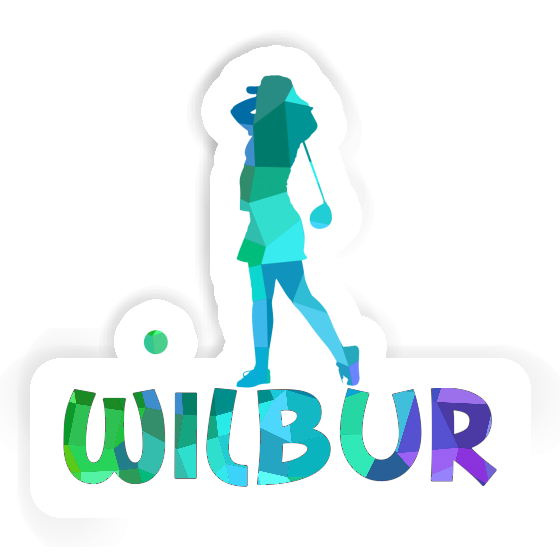 Golfer Sticker Wilbur Laptop Golfer Sticker Wilbur Laptop Image